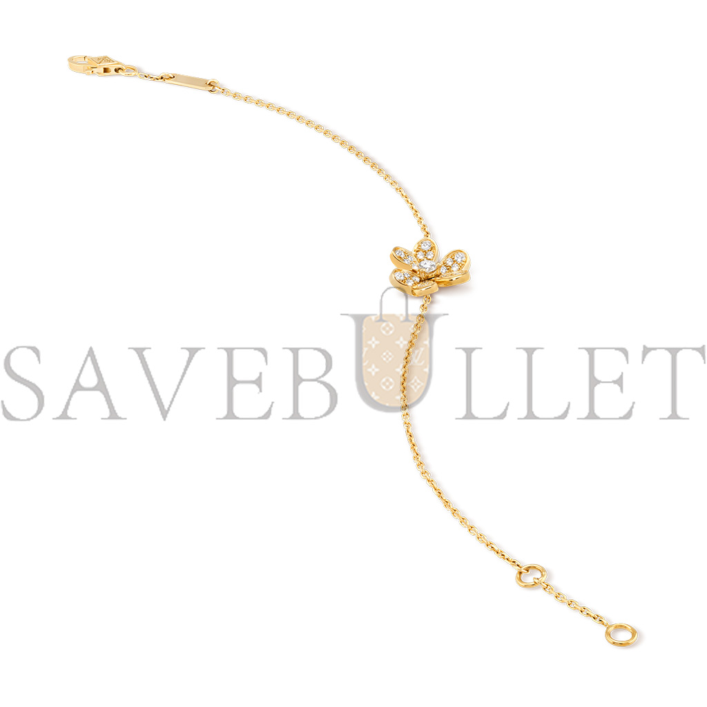 VAN CLEEF ARPELS FRIVOLE BRACELET, MINI MODEL - YELLOW GOLD, DIAMOND  VCARP24100